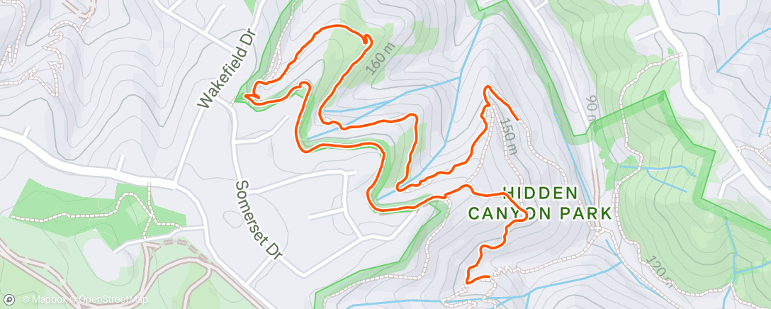 Map of the activity, Waterdog morning walk