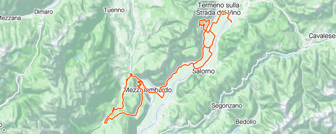 Map of the activity, Tour of the Alps - stage 1