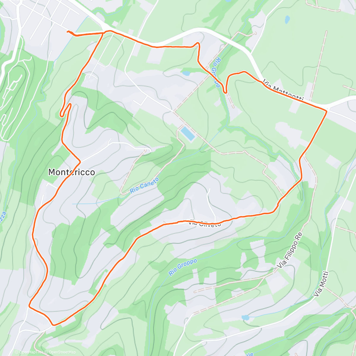 Map of the activity, Camminata pomeridiana