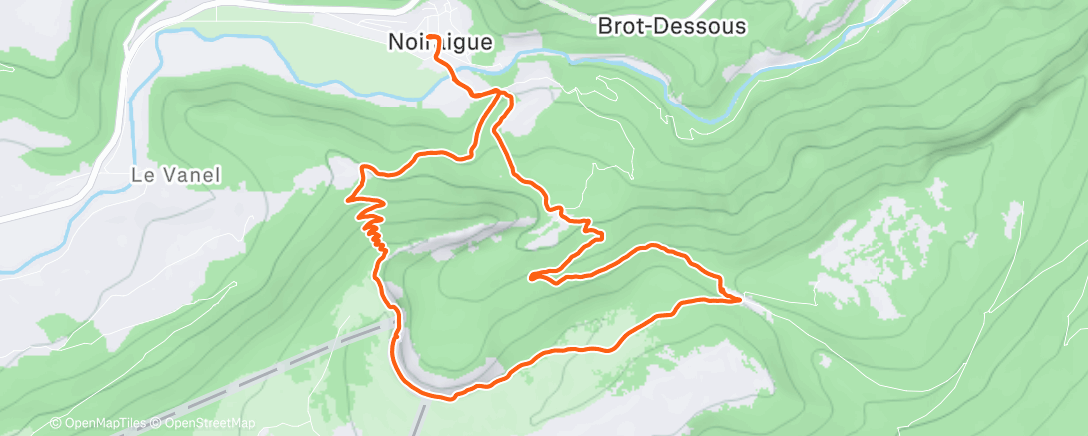 Map of the activity, Creux-du-van 🥾