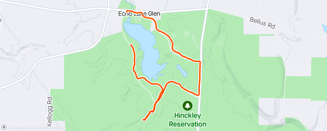 Map of the activity, Hinckley Lake