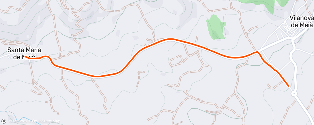 Map of the activity, Bicicleta a la hora del almuerzo