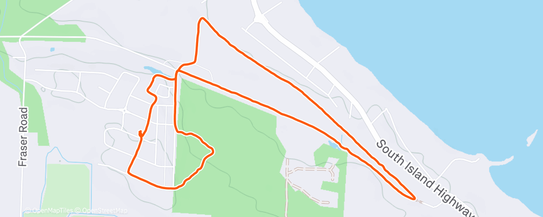 Map of the activity, Maybe a successful low heart rate run?