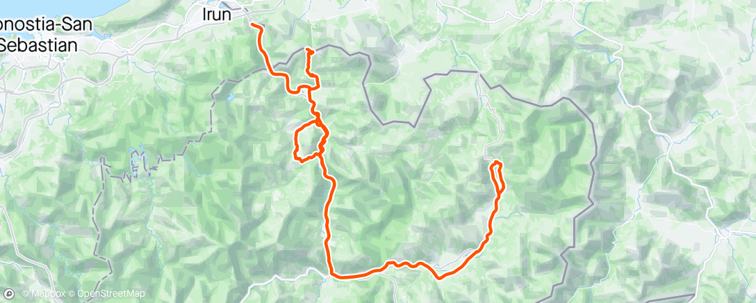 Map of the activity, Primera etapa Vuelta a Bidasoa