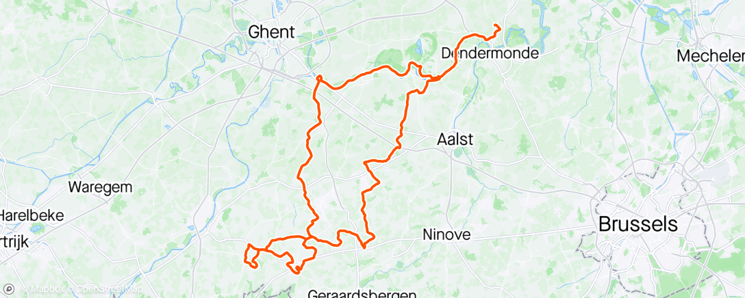 Map of the activity, Vlaamse ardennen