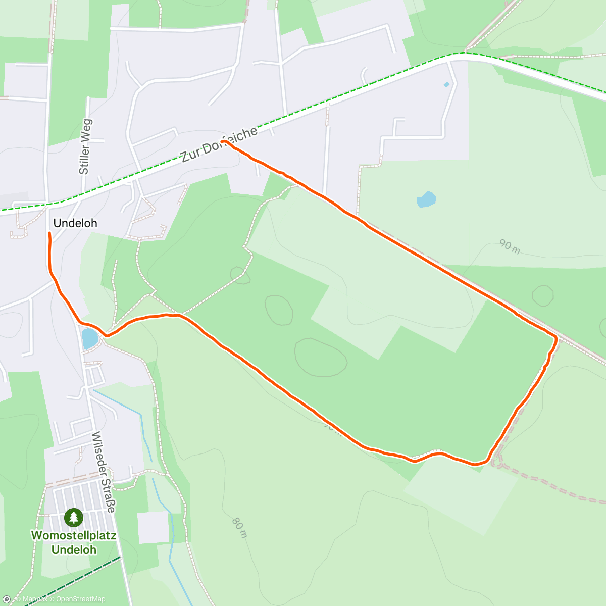 Map of the activity, Spaziergang am Morgen