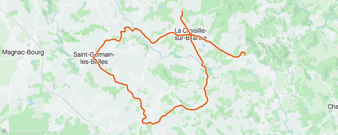Map of the activity, Route - Toujours autant de pluie chez moi 🎶🐸