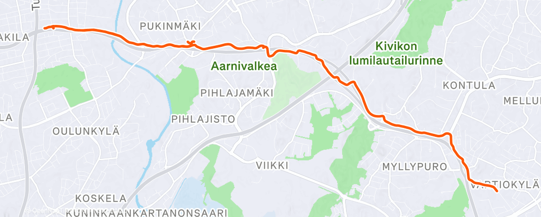Map of the activity, Afternoon Ride