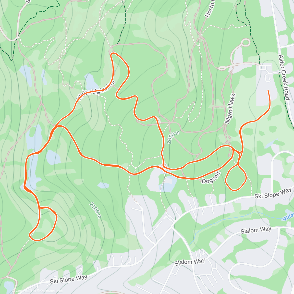 Map of the activity, Morning Nordic Ski