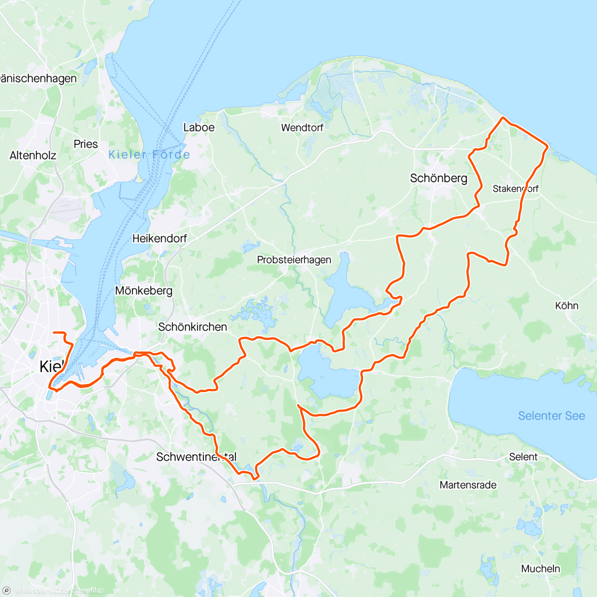「Gravel-Fahrt zur Mittagszeit」活動的地圖