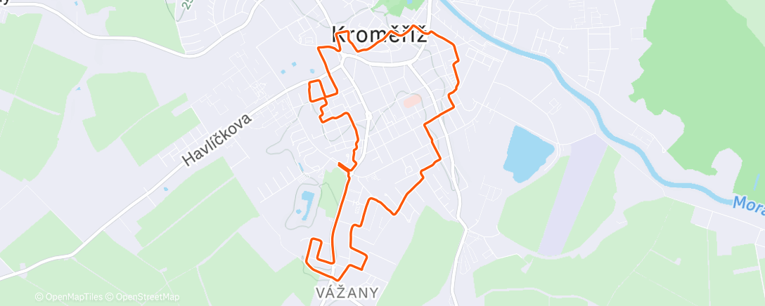 Map of the activity, Chůze venku 🥶🥶🥶