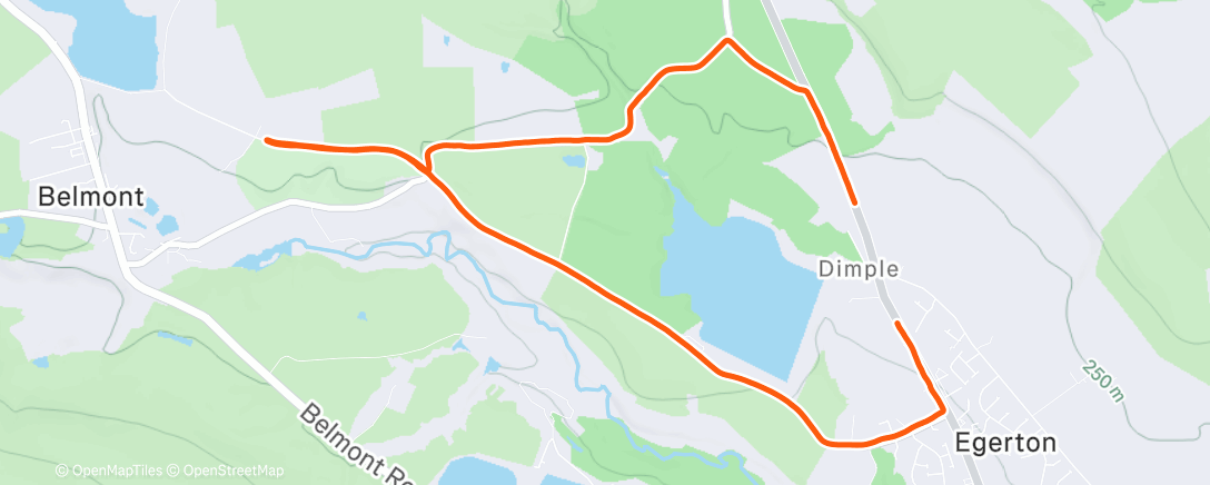 Map of the activity, Very easy jog