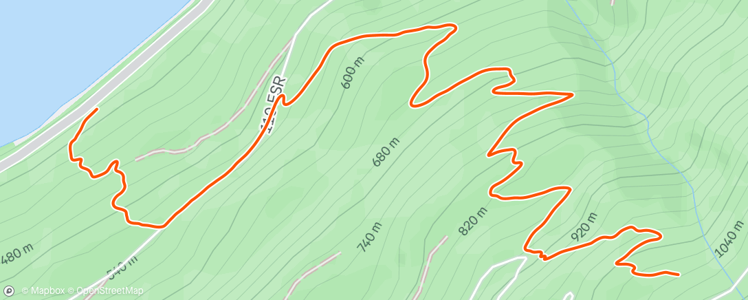 Map of the activity, Afternoon Mountain Bike Ride