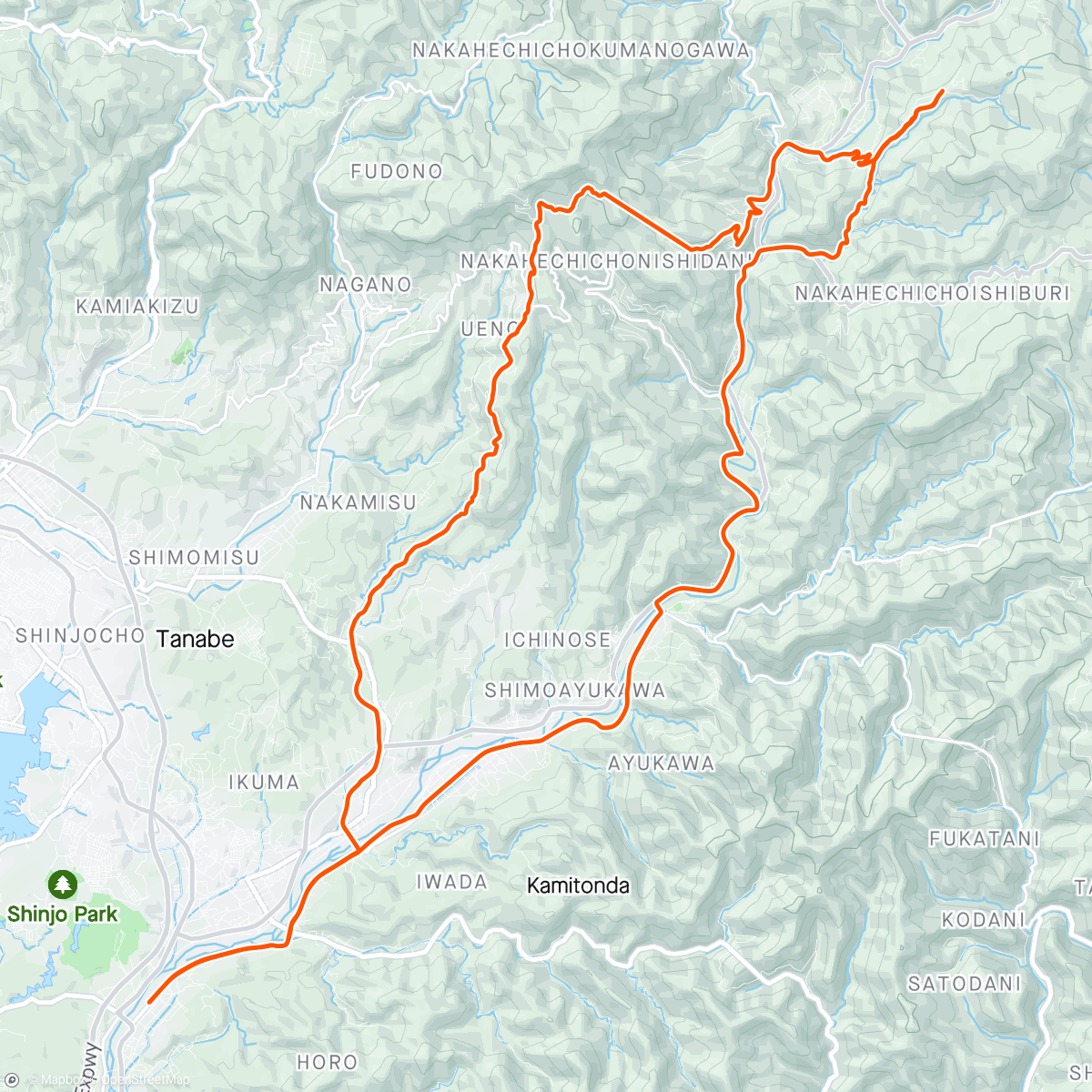 Map of the activity, 山ライド