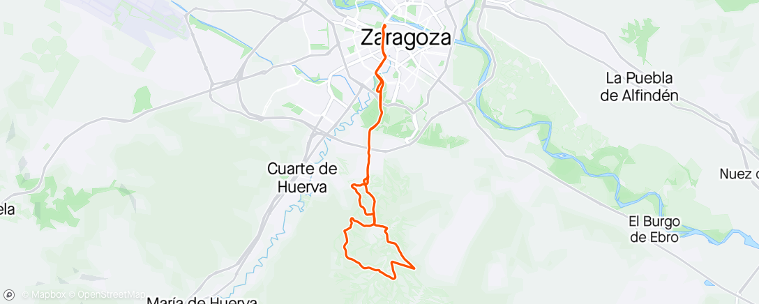 Map of the activity, Tiro Bola-Arista Vertedero-Cuesta Sapo-Al Final Te Cagas-Paridera Gómez-Senda Balsa#ccmtbloboszaragoza