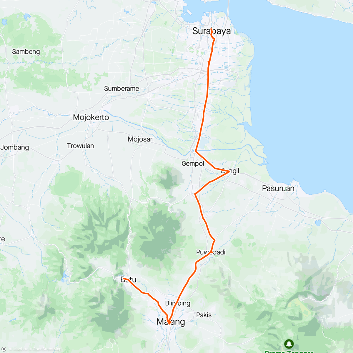 Mappa dell'attività Tour de Panderman