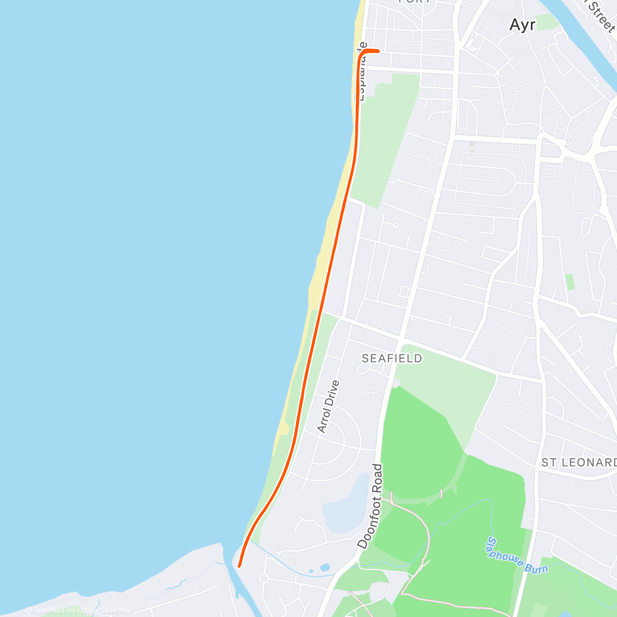 Map of the activity, RUNAYR x Beastie Brews Xmas 5k🏃‍♂️🎄🎅