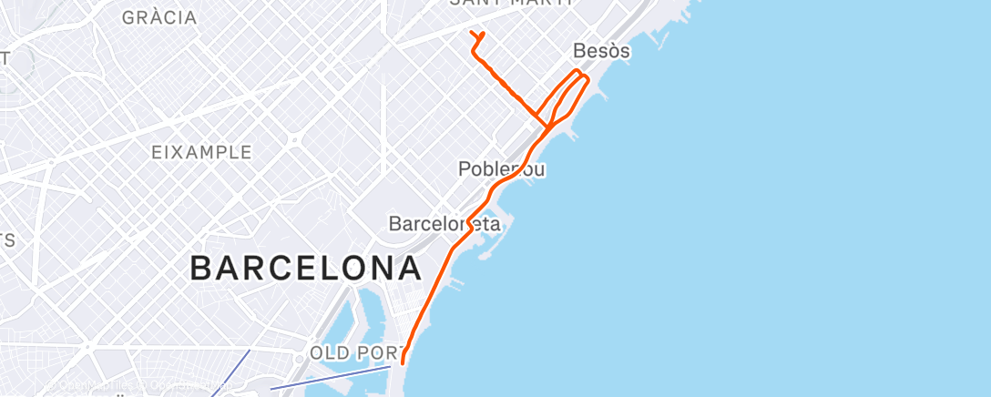 Map of the activity, Morning Run