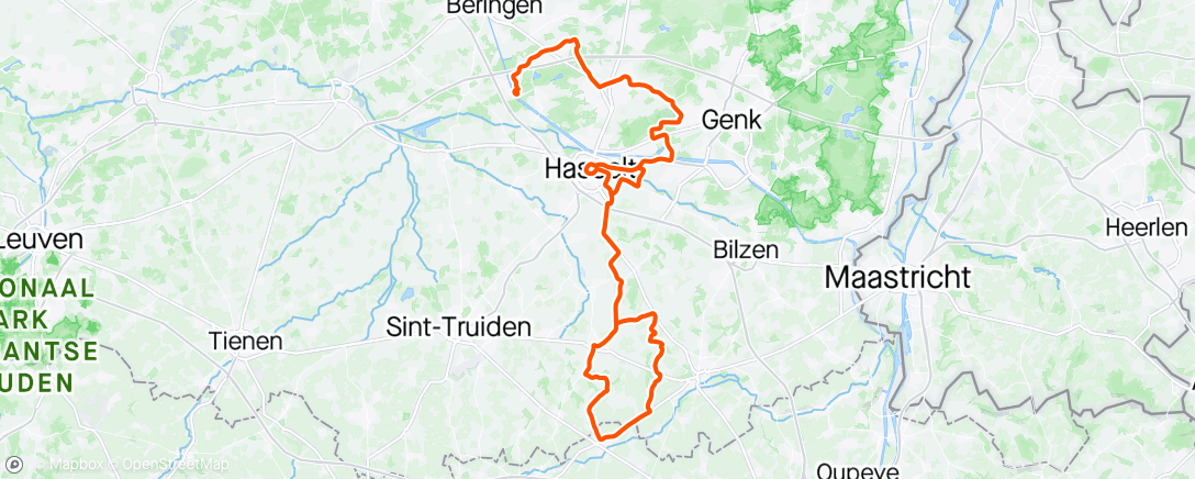 Carte de l'activité Sortie vélo dans l'après-midi