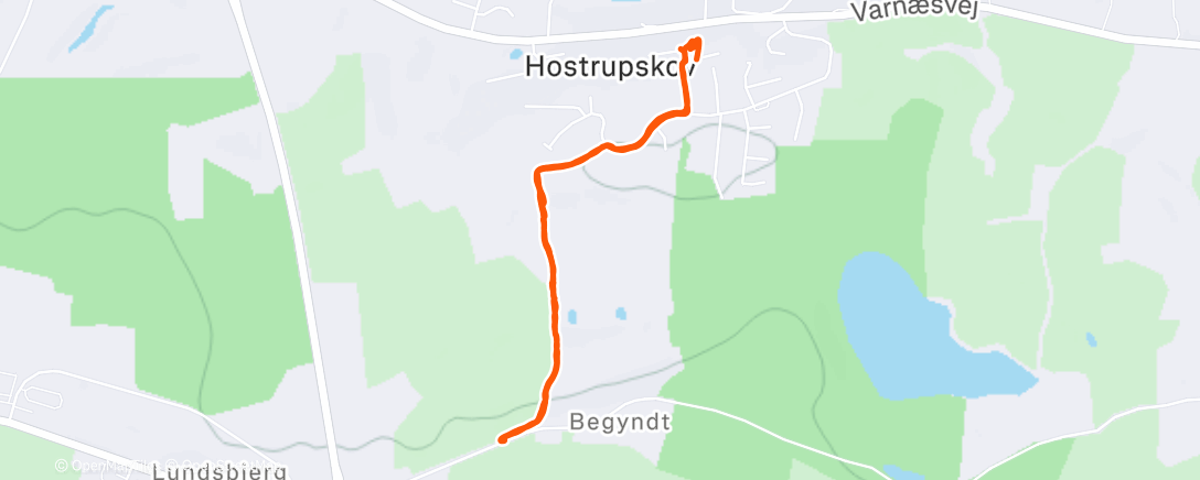 Map of the activity, Afternoon Walk