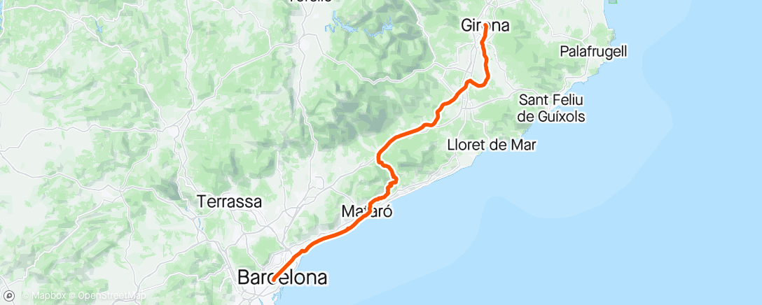Map of the activity, Dinner in BCN