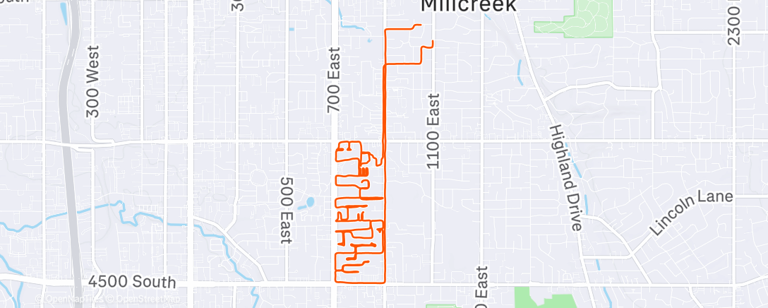 Map of the activity, Lunch Run