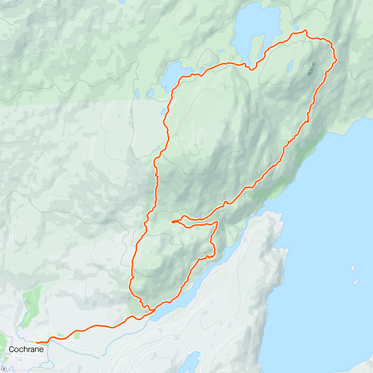 Map of the activity, Cochrane Patagonia Trail 35k