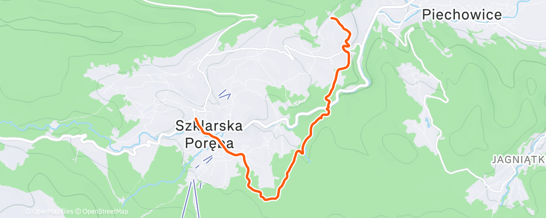Map of the activity, Afternoon Hike