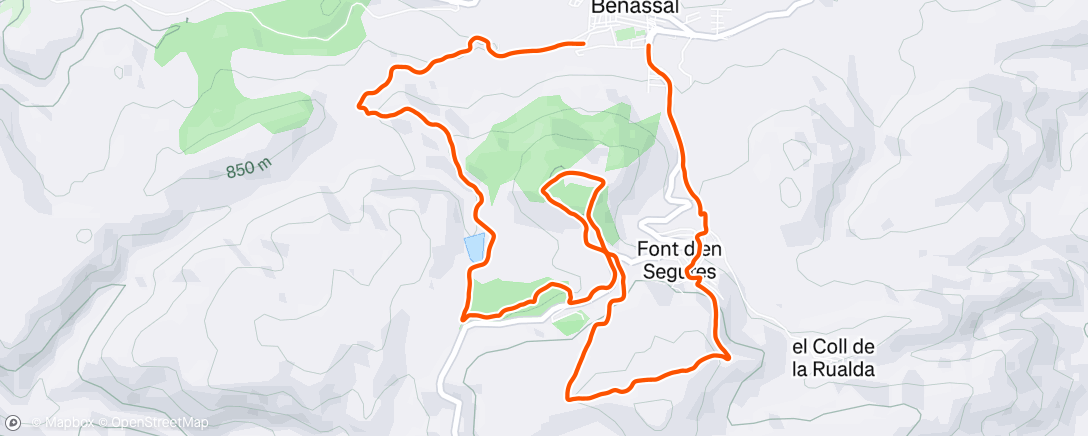 Map of the activity, 4x5' trail Montcàtil