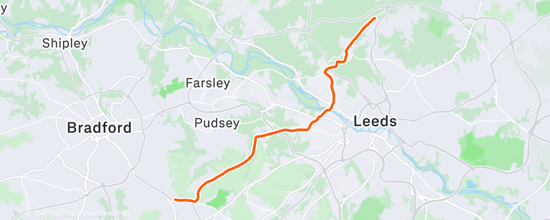 Map of the activity, Afternoon Ride