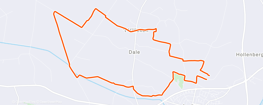 Map of the activity, Afternoon Run