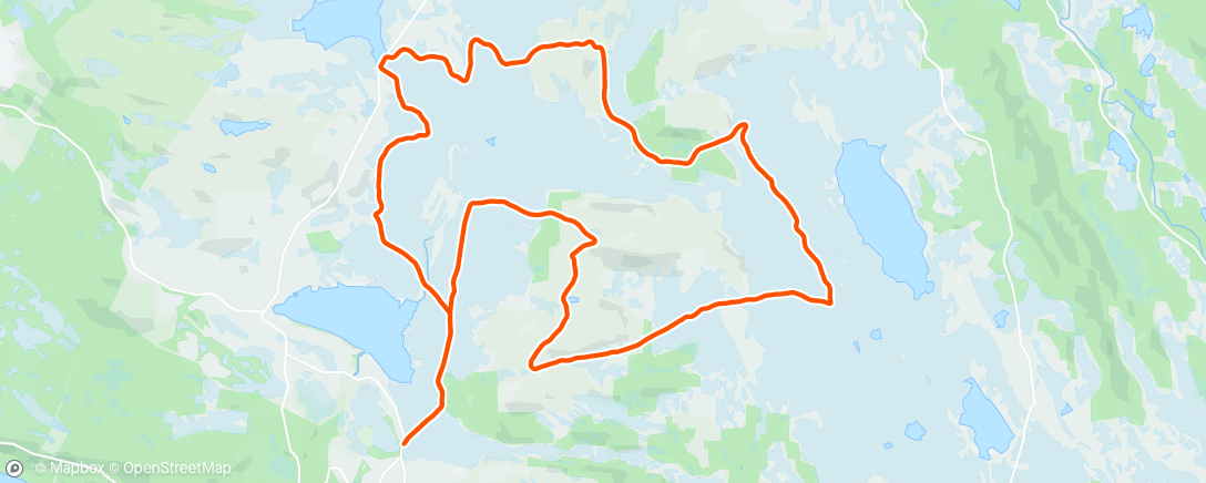Map of the activity, Kroksjøen-Gjestbodsåsen-MFjellet-MFjell