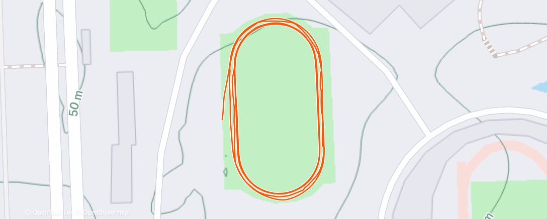 Map of the activity, 夕方のランニング ☁️