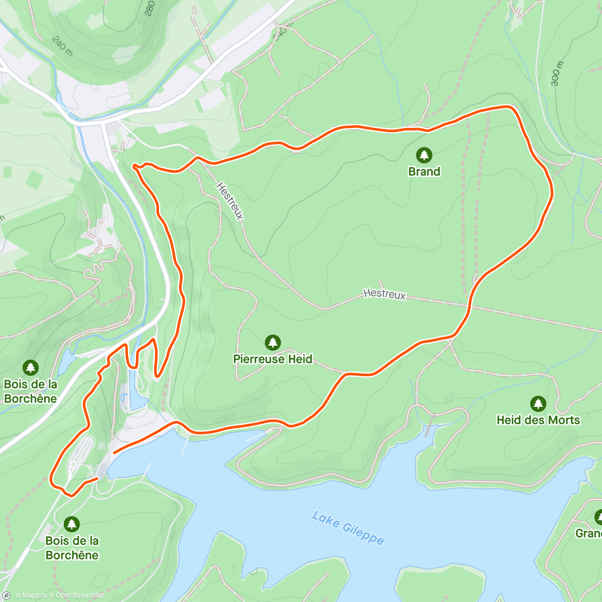 Mapa da atividade, Xterra Ardennes - partie Trail