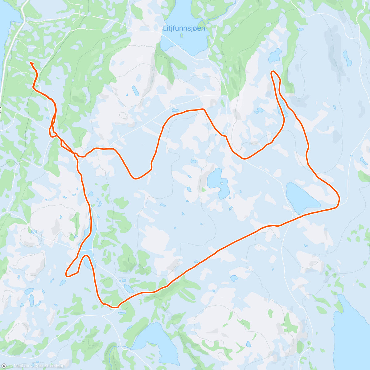 Map of the activity, Friday Morning XC Ski