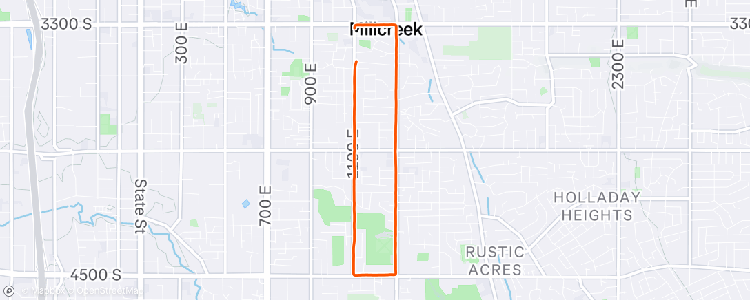 Map of the activity, Afternoon Run