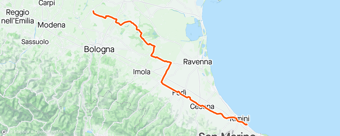 Map of the activity, Giro Stage 13