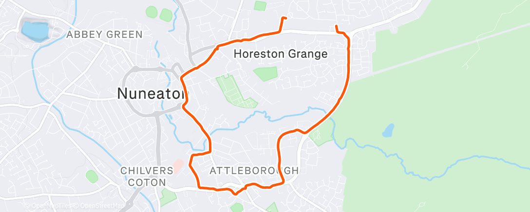 Map of the activity, Morning Run