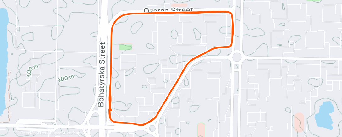 Map of the activity, Утренний забег