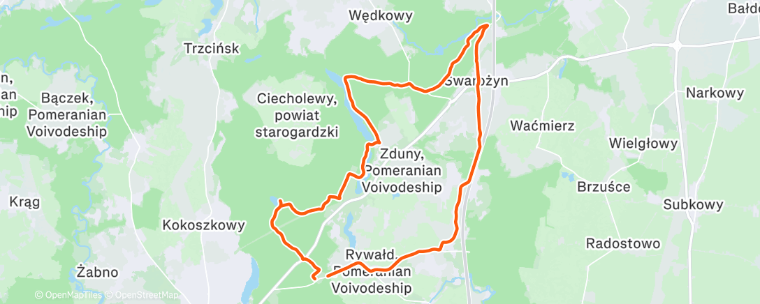 Map of the activity, Morning Mountain Bike Ride