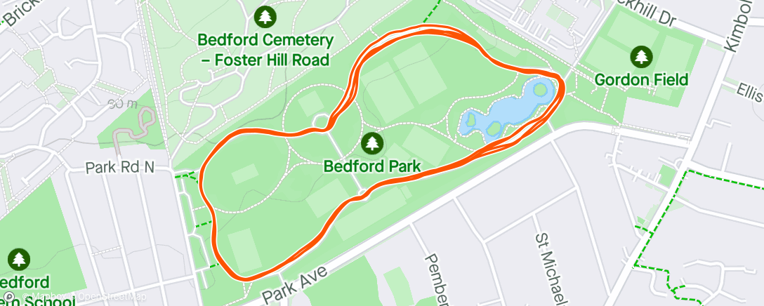 Mappa dell'attività Park run Bedford. Legs went at the end
Bedford parkrun results for event #595. Your time was 00:25:23