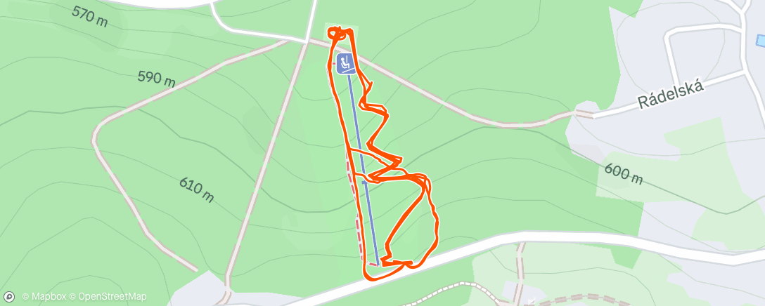 Map of the activity, Afternoon Mountain Bike Ride