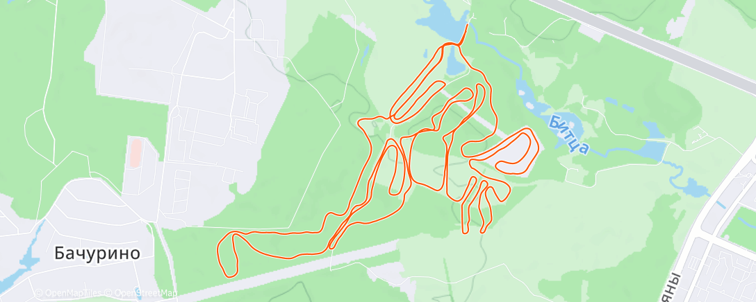 Map of the activity, Afternoon Nordic Ski