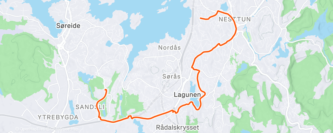 Map of the activity, Afternoon Ride