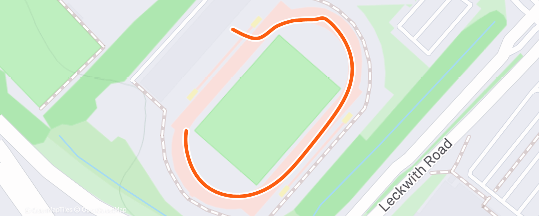 Map of the activity, Fell on first lap 🤦‍♂️
