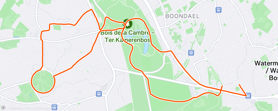 Map of the activity, Evening Run