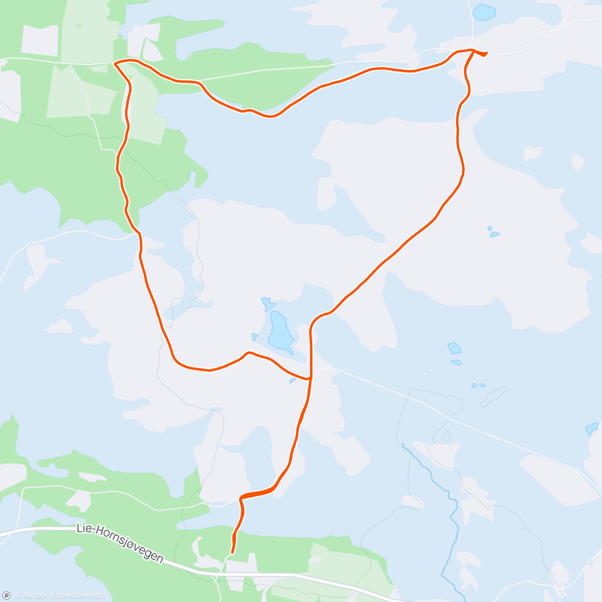 Map of the activity, Hafjell ski med kone og hunder