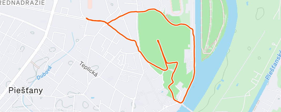 Map of the activity, este so Samkom po parku