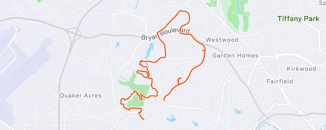 Map of the activity, saw the trails