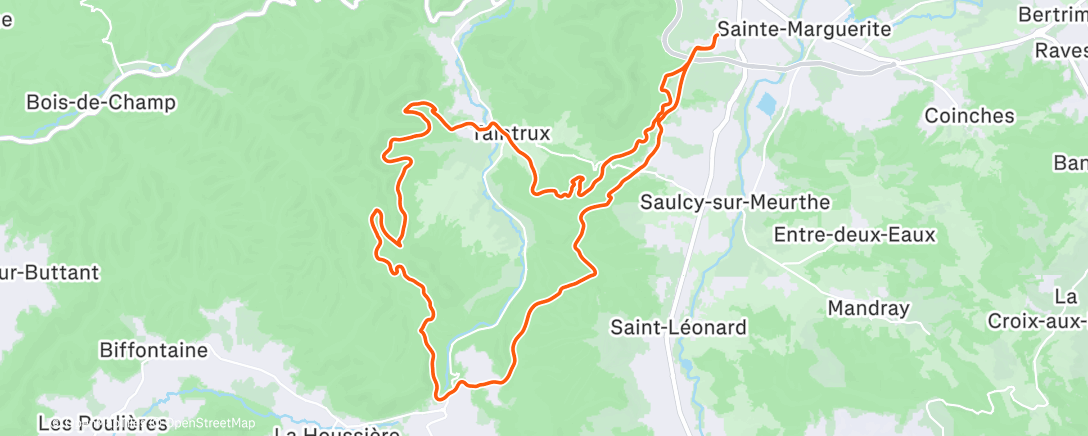 Карта физической активности (Sortie vélo le matin)